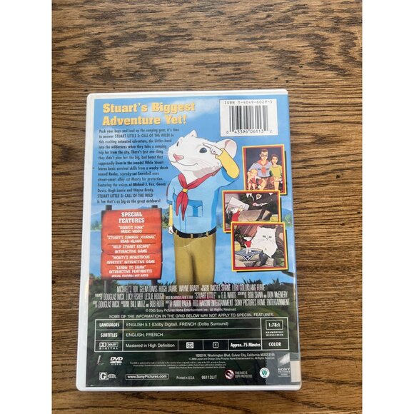 Stuart Little 3: Call Of The Wild 2005 DVD Geena Davis Hugh Laurie Pre-Owned - Picture 2 of 4